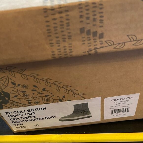 NEW Free People Bodhi Harness Sneaker Bootie Tan Suede boots shoes moto boho 10 - Picture 5 of 8